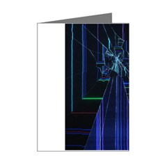 Screen Glitch Broken  Crack  Fracture  Glass Pattern Mini Greeting Cards (Pkg of 8) from ArtsNow.com Right