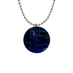 Screen Glitch Broken  Crack  Fracture  Glass Pattern 1  Button Necklace