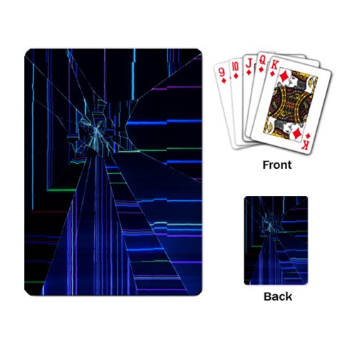 Screen Glitch Broken  Crack  Fracture  Glass Pattern Playing Cards Single Design (Rectangle) from ArtsNow.com Back