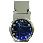 Screen Glitch Broken  Crack  Fracture  Glass Pattern Money Clip Watches