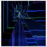 Screen Glitch Broken  Crack  Fracture  Glass Pattern Canvas 16  x 16 