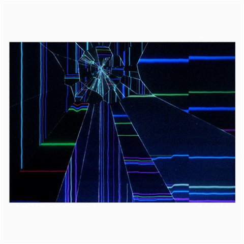 Screen Glitch Broken  Crack  Fracture  Glass Pattern Large Glasses Cloth (2 Sides) from ArtsNow.com Front
