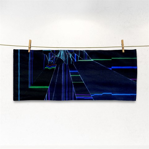 Screen Glitch Broken  Crack  Fracture  Glass Pattern Hand Towel from ArtsNow.com Front