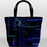 Screen Glitch Broken  Crack  Fracture  Glass Pattern Bucket Bag