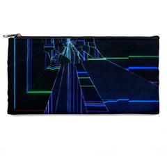 Screen Glitch Broken  Crack  Fracture  Glass Pattern Pencil Case from ArtsNow.com Front