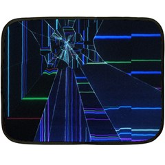 Screen Glitch Broken  Crack  Fracture  Glass Pattern Fleece Blanket (Mini) from ArtsNow.com 35 x27  Blanket Front
