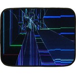 Screen Glitch Broken  Crack  Fracture  Glass Pattern Fleece Blanket (Mini)