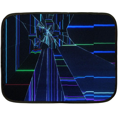 Screen Glitch Broken  Crack  Fracture  Glass Pattern Fleece Blanket (Mini) from ArtsNow.com 35 x27  Blanket Back