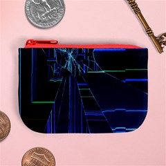 Screen Glitch Broken  Crack  Fracture  Glass Pattern Mini Coin Purse from ArtsNow.com Front
