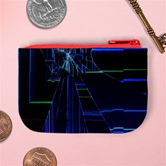 Screen Glitch Broken  Crack  Fracture  Glass Pattern Mini Coin Purse from ArtsNow.com Back
