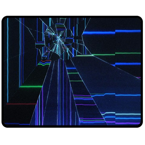 Screen Glitch Broken  Crack  Fracture  Glass Pattern One Side Fleece Blanket (Medium) from ArtsNow.com 60 x50  Blanket Front