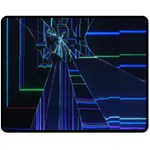 Screen Glitch Broken  Crack  Fracture  Glass Pattern One Side Fleece Blanket (Medium)