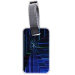 Screen Glitch Broken  Crack  Fracture  Glass Pattern Luggage Tag (two sides)