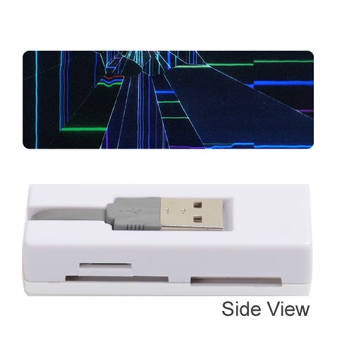 Screen Glitch Broken  Crack  Fracture  Glass Pattern Memory Card Reader (Stick) from ArtsNow.com Front