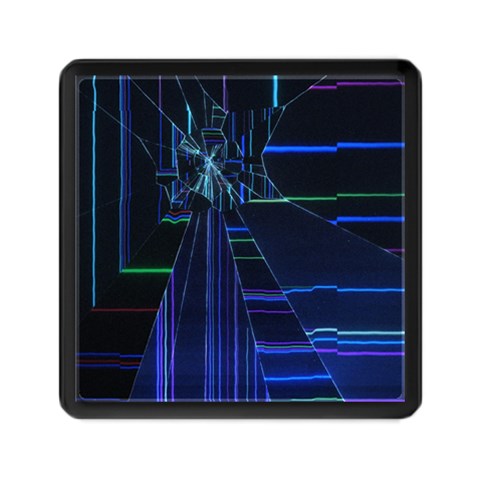 Screen Glitch Broken  Crack  Fracture  Glass Pattern Memory Card Reader (Square) from ArtsNow.com Front