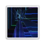 Screen Glitch Broken  Crack  Fracture  Glass Pattern Memory Card Reader (Square)