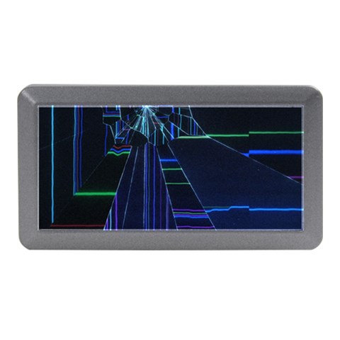 Screen Glitch Broken  Crack  Fracture  Glass Pattern Memory Card Reader (Mini) from ArtsNow.com Front