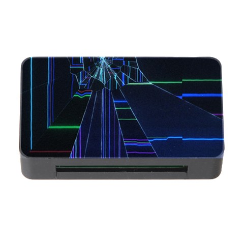 Screen Glitch Broken  Crack  Fracture  Glass Pattern Memory Card Reader with CF from ArtsNow.com Front
