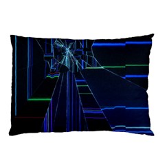 Screen Glitch Broken  Crack  Fracture  Glass Pattern Pillow Case (Two Sides) from ArtsNow.com Back