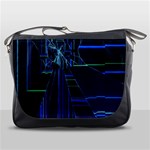 Screen Glitch Broken  Crack  Fracture  Glass Pattern Messenger Bag