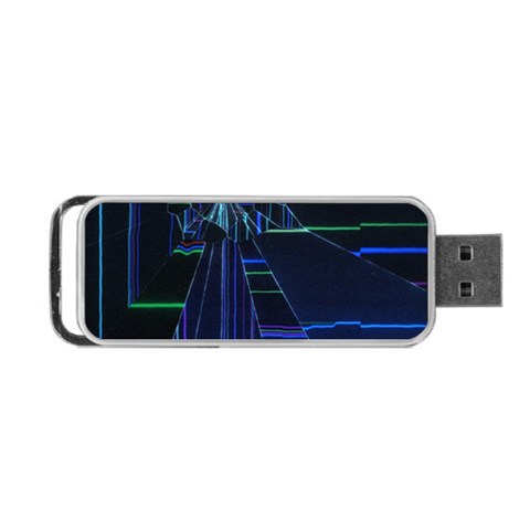 Screen Glitch Broken  Crack  Fracture  Glass Pattern Portable USB Flash (Two Sides) from ArtsNow.com Front