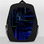 Screen Glitch Broken  Crack  Fracture  Glass Pattern Backpack Bag