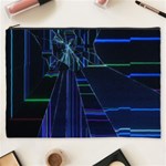 Screen Glitch Broken  Crack  Fracture  Glass Pattern Cosmetic Bag (XXXL)