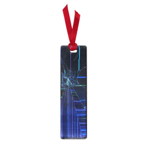 Screen Glitch Broken  Crack  Fracture  Glass Pattern Small Book Marks from ArtsNow.com Front