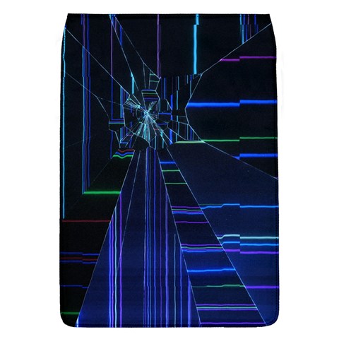 Screen Glitch Broken  Crack  Fracture  Glass Pattern Removable Flap Cover (L) from ArtsNow.com Front