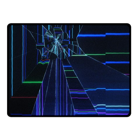 Screen Glitch Broken  Crack  Fracture  Glass Pattern Fleece Blanket (Small) from ArtsNow.com 45 x34  Blanket Back