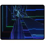 Screen Glitch Broken  Crack  Fracture  Glass Pattern Fleece Blanket (Medium)