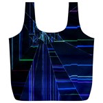 Screen Glitch Broken  Crack  Fracture  Glass Pattern Full Print Recycle Bag (XL)