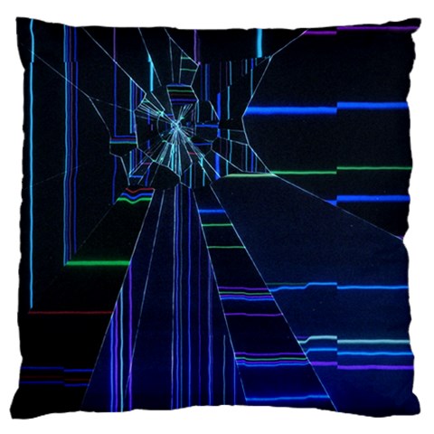 Screen Glitch Broken  Crack  Fracture  Glass Pattern Standard Premium Plush Fleece Cushion Case (One Side) from ArtsNow.com Front