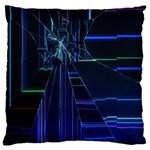 Screen Glitch Broken  Crack  Fracture  Glass Pattern Standard Premium Plush Fleece Cushion Case (One Side)