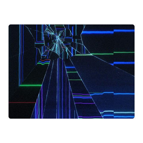 Screen Glitch Broken  Crack  Fracture  Glass Pattern Premium Plush Fleece Blanket (Mini) from ArtsNow.com 35 x27  Blanket Front