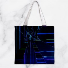 Screen Glitch Broken  Crack  Fracture  Glass Pattern Zipper Grocery Tote Bag from ArtsNow.com Back