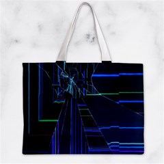 Screen Glitch Broken  Crack  Fracture  Glass Pattern Zipper Mini Tote Bag from ArtsNow.com Front