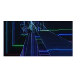 Screen Glitch Broken  Crack  Fracture  Glass Pattern Satin Shawl 45  x 80 