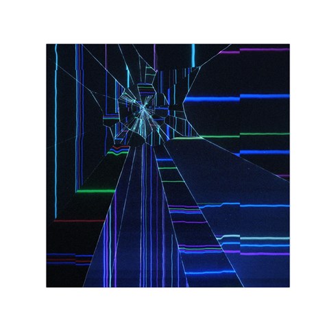 Screen Glitch Broken  Crack  Fracture  Glass Pattern Square Satin Scarf (30  x 30 ) from ArtsNow.com Front
