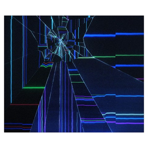Screen Glitch Broken  Crack  Fracture  Glass Pattern Medium Tote Bag from ArtsNow.com Front