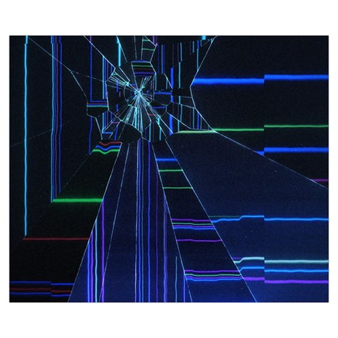 Screen Glitch Broken  Crack  Fracture  Glass Pattern Zipper Medium Tote Bag from ArtsNow.com Front