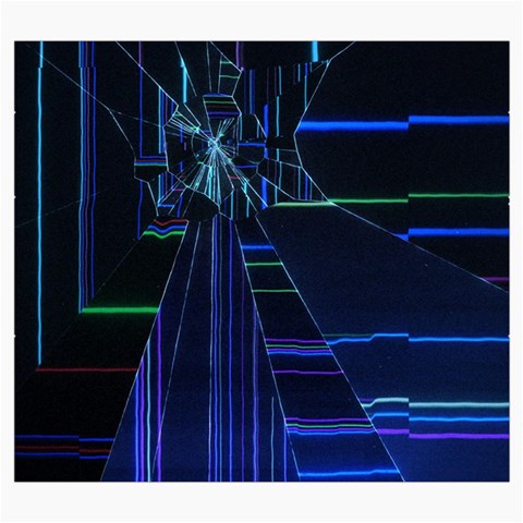 Screen Glitch Broken  Crack  Fracture  Glass Pattern Roll Up Canvas Pencil Holder (S) from ArtsNow.com Front