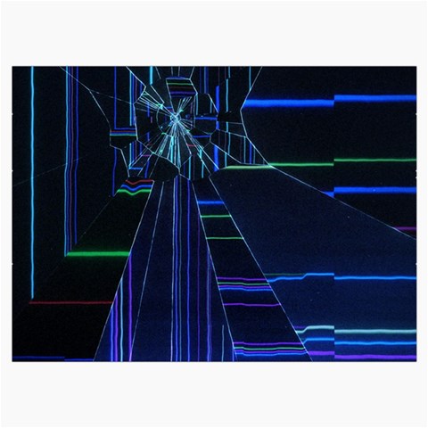 Screen Glitch Broken  Crack  Fracture  Glass Pattern Roll Up Canvas Pencil Holder (L) from ArtsNow.com Front