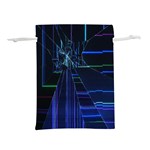 Screen Glitch Broken  Crack  Fracture  Glass Pattern Lightweight Drawstring Pouch (S)