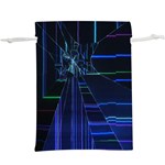 Screen Glitch Broken  Crack  Fracture  Glass Pattern Lightweight Drawstring Pouch (XL)