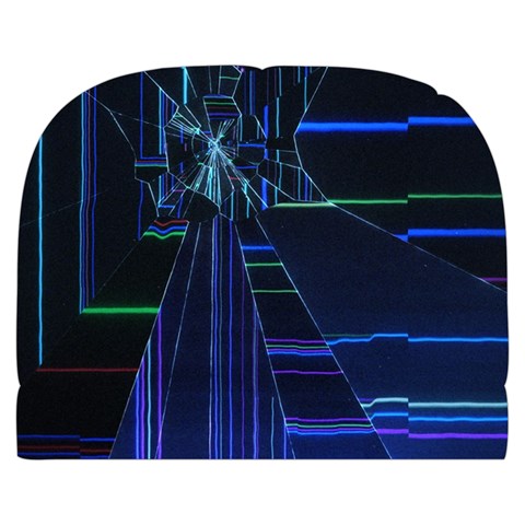 Screen Glitch Broken  Crack  Fracture  Glass Pattern Make Up Case (Large) from ArtsNow.com Back
