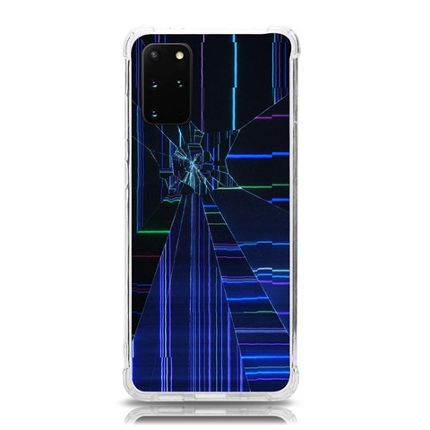 Screen Glitch Broken  Crack  Fracture  Glass Pattern Samsung Galaxy S20Plus 6.7 Inch TPU UV Case from ArtsNow.com Front