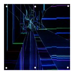 Screen Glitch Broken  Crack  Fracture  Glass Pattern Banner and Sign 3  x 3 