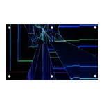 Screen Glitch Broken  Crack  Fracture  Glass Pattern Banner and Sign 5  x 3 