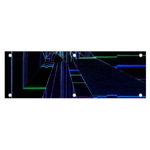 Screen Glitch Broken  Crack  Fracture  Glass Pattern Banner and Sign 6  x 2  from ArtsNow.com Front
